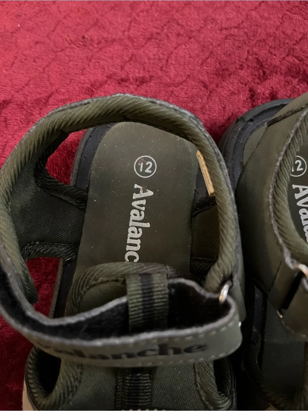 Avalanche Boys Closed Toe Rugged Trail Hiking Sandals, Size 12 Camo